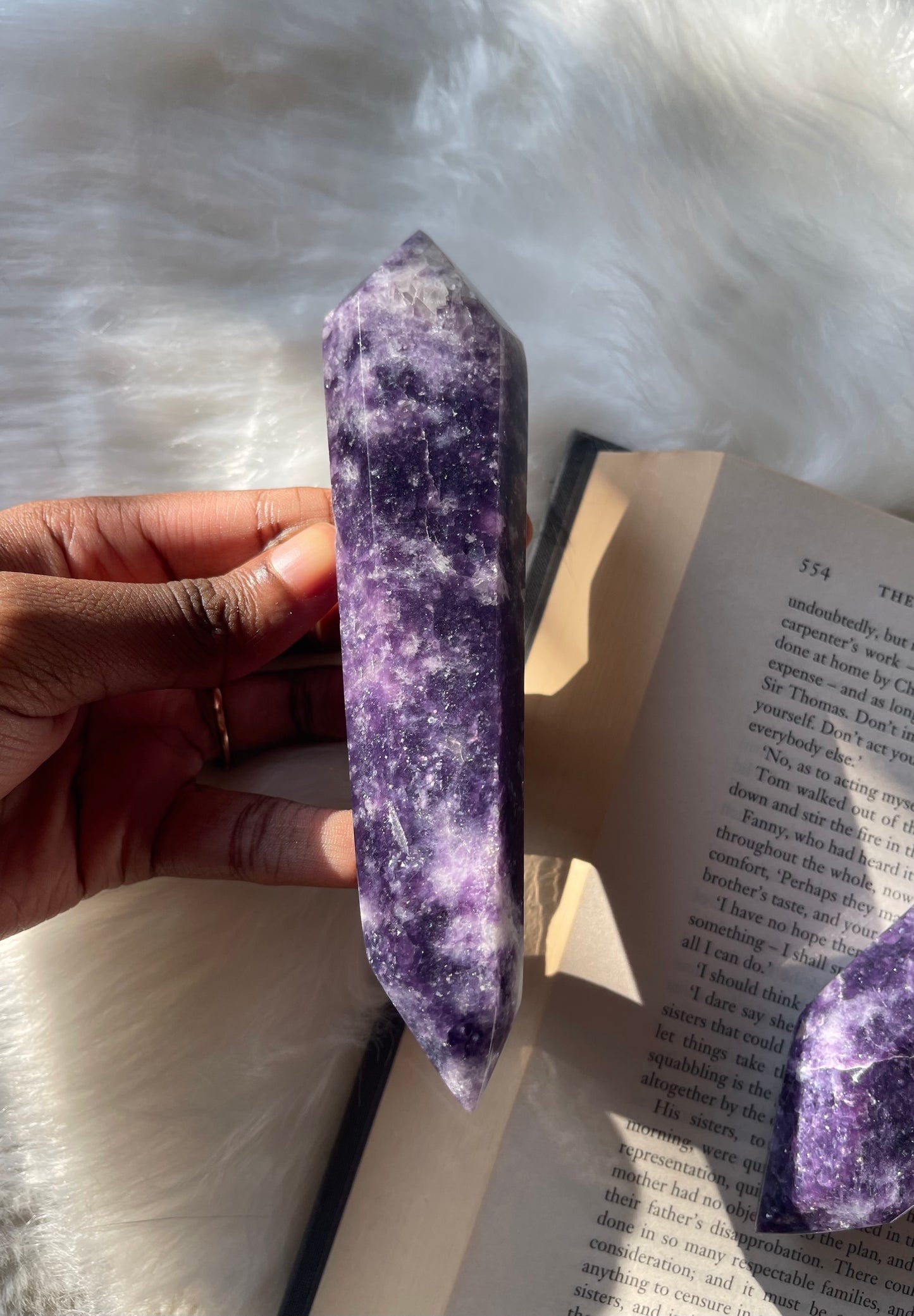 Lepidolite - double terminated point