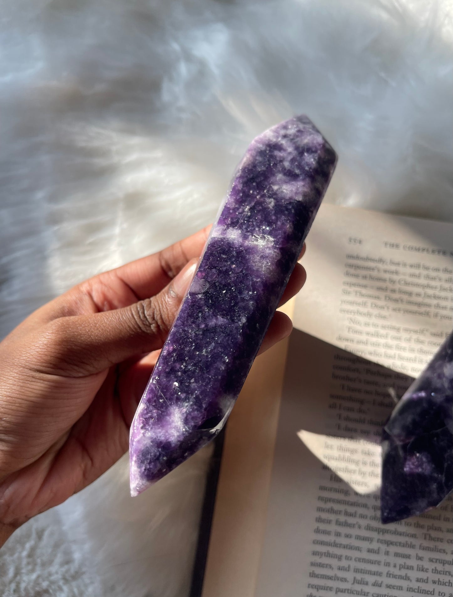 Lepidolite - double terminated point