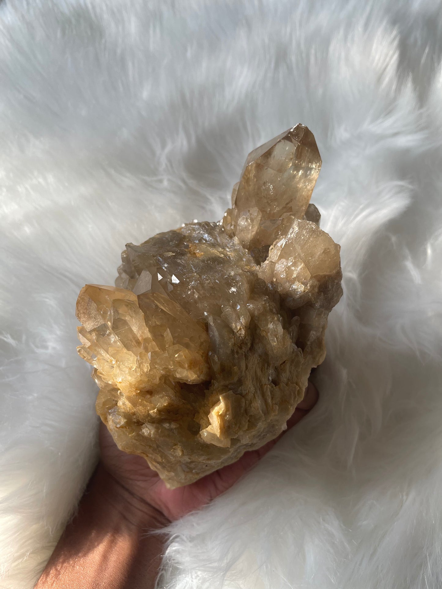 Natural Citrine cluster - L