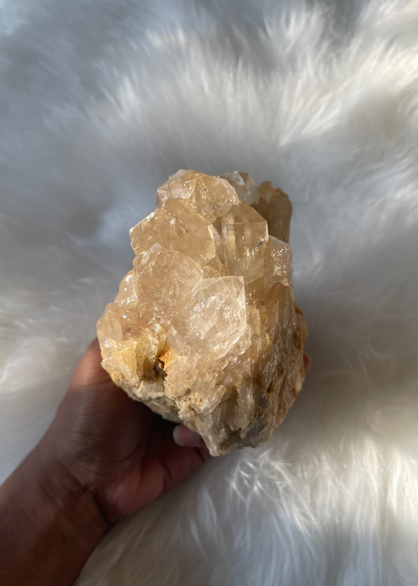 Clear Quartz (near Citrine) cluster