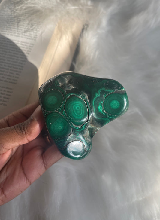 Polished Malachite freeform