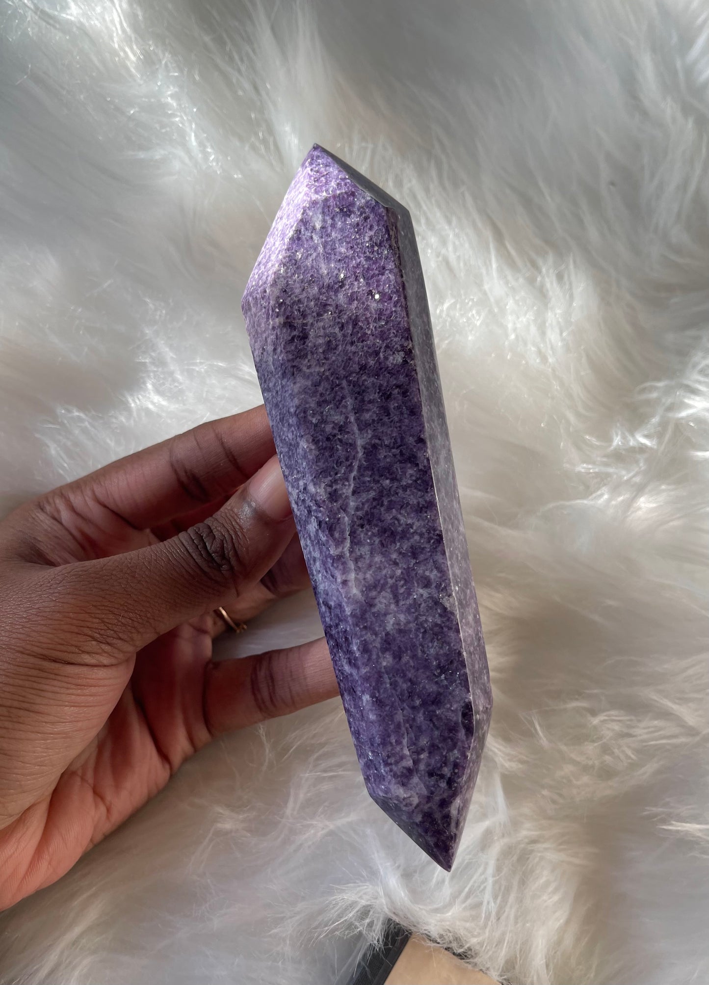 Lepidolite - double terminated point