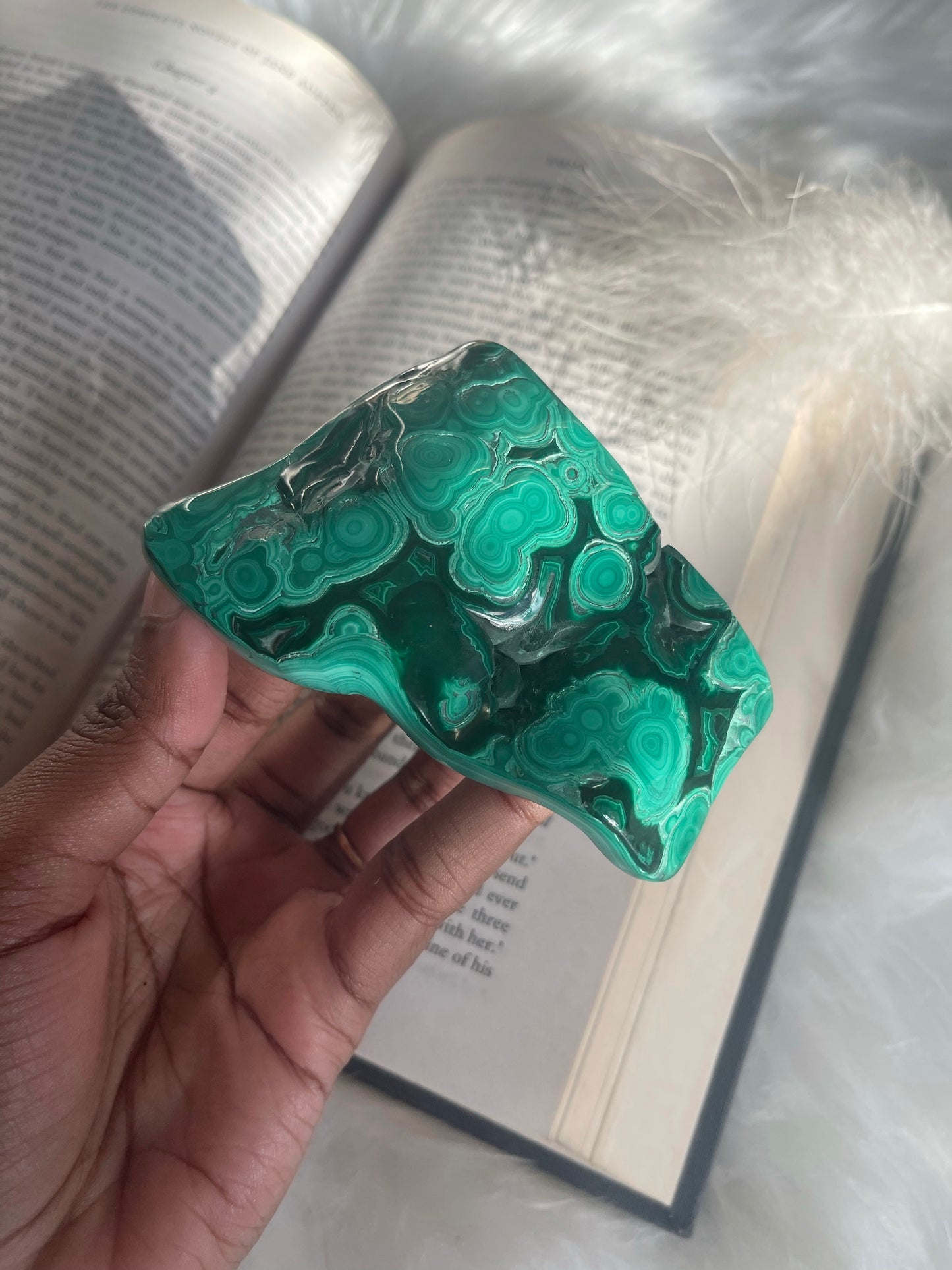 Polished Malachite freeform
