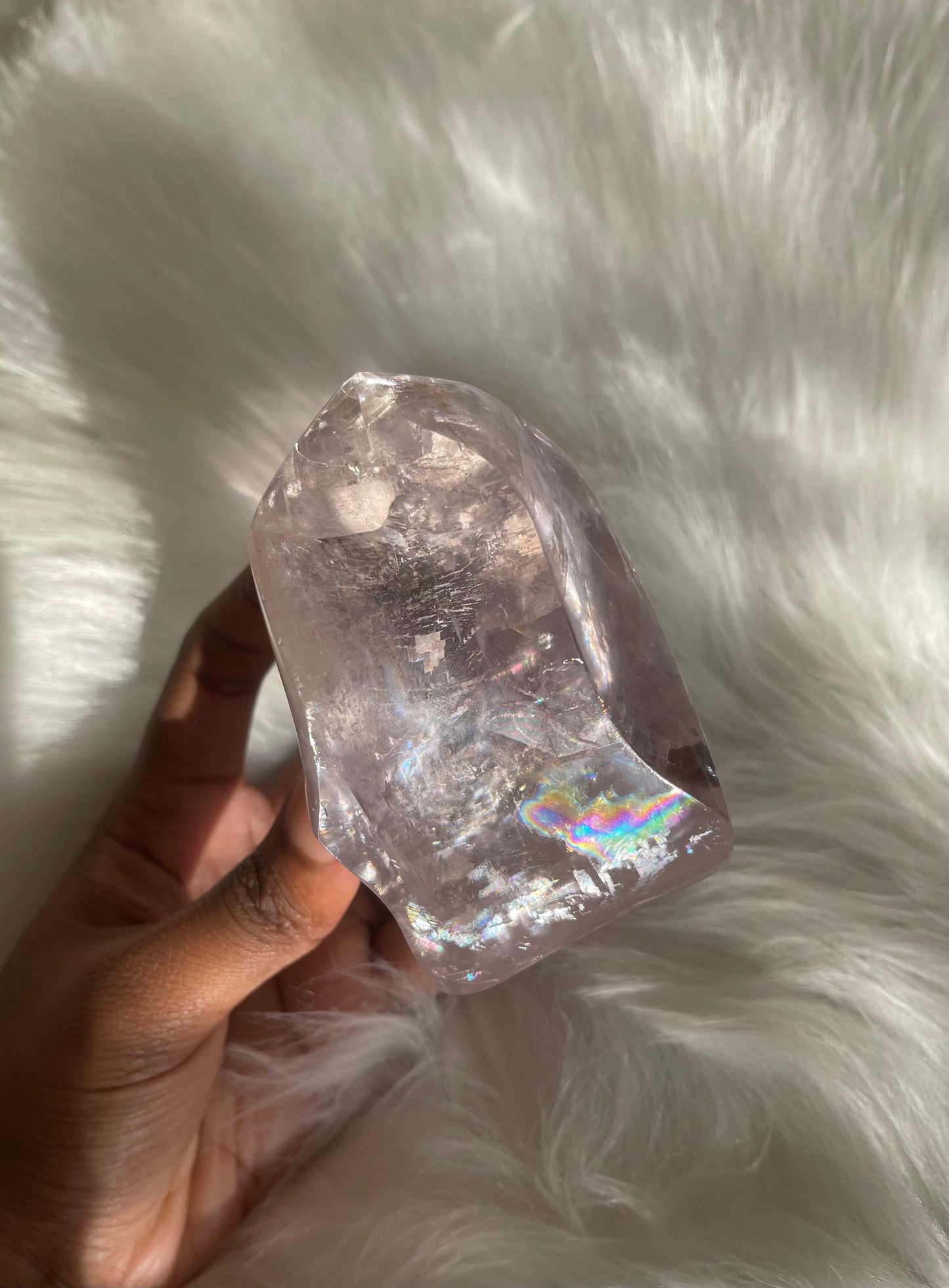 Lavender Iceland Spar flame