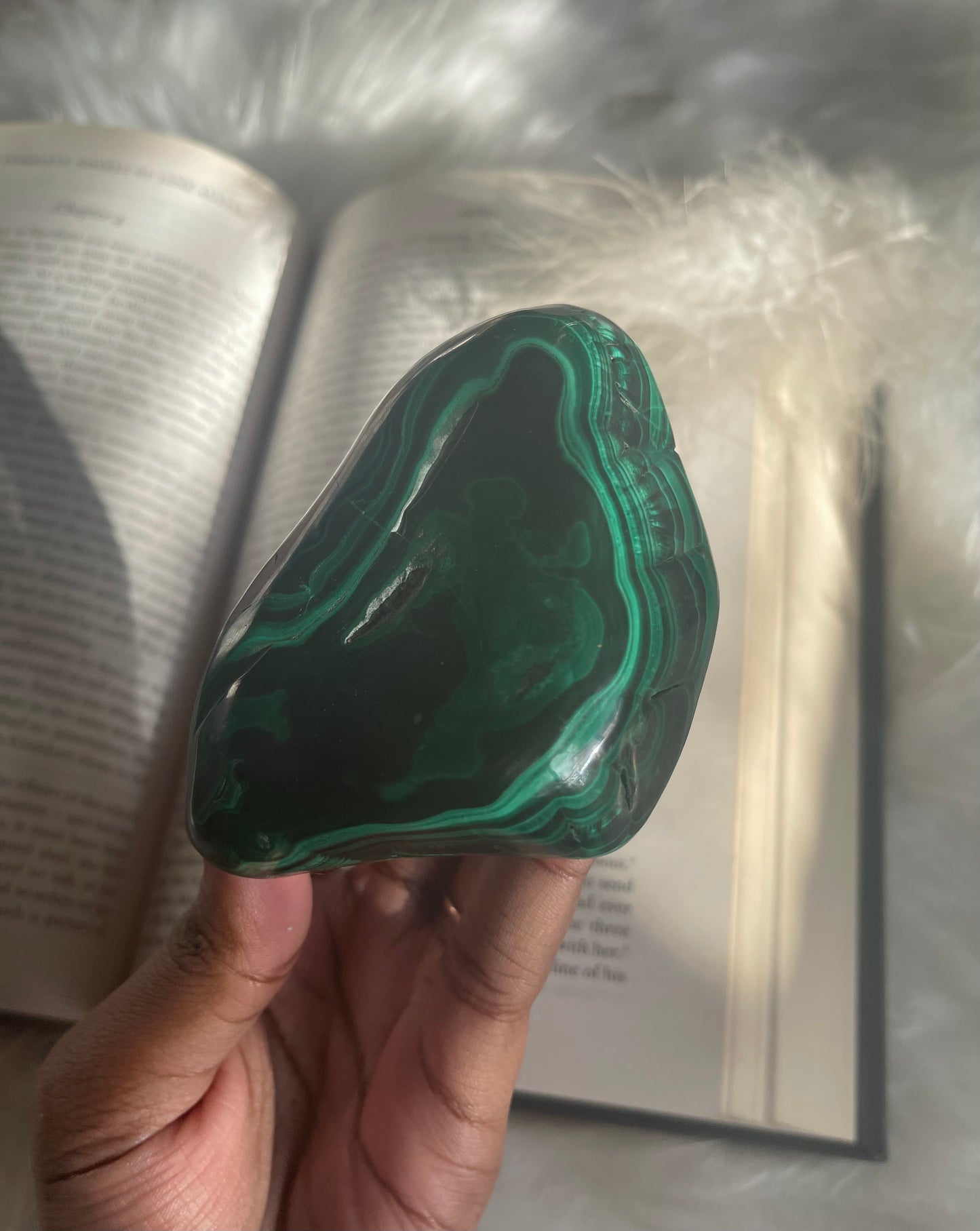 Polished Malachite freeform