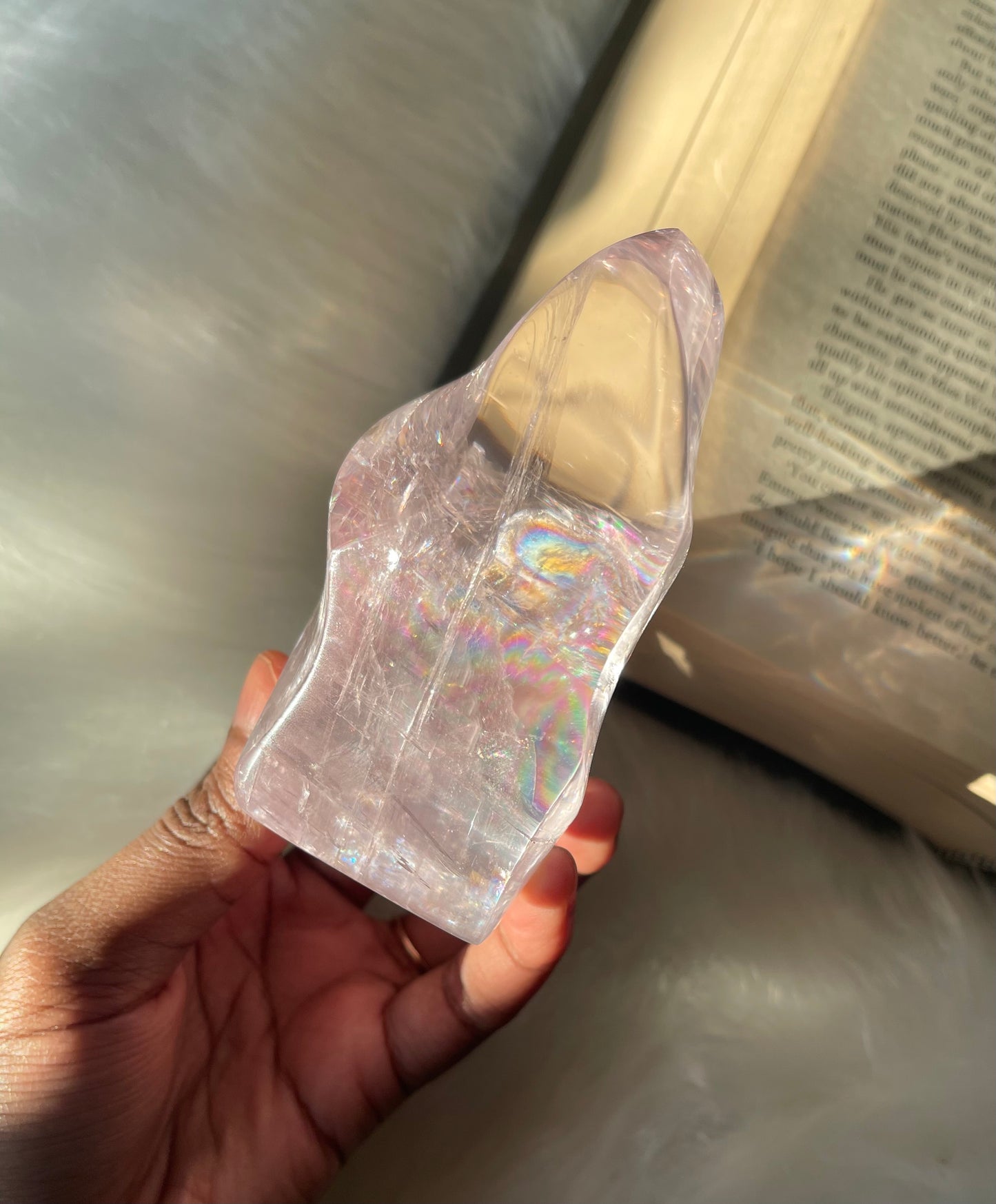 Lavender Iceland Spar flame
