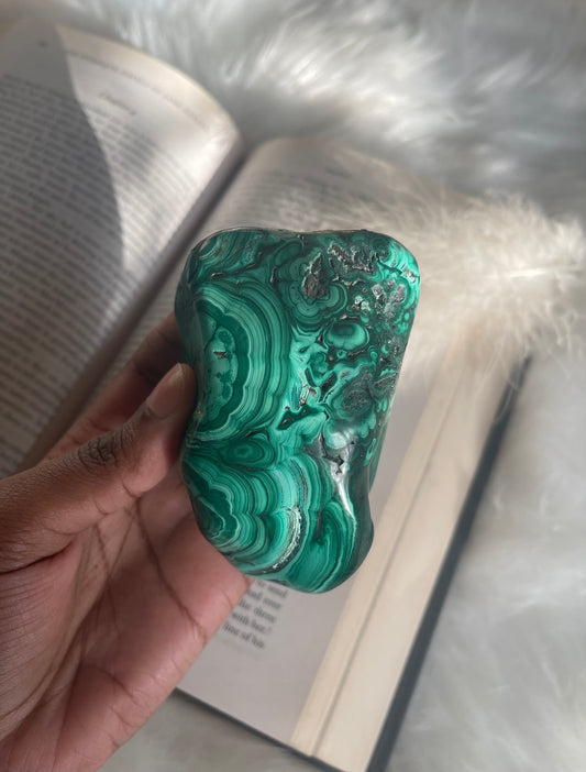 Polished Malchite freeform
