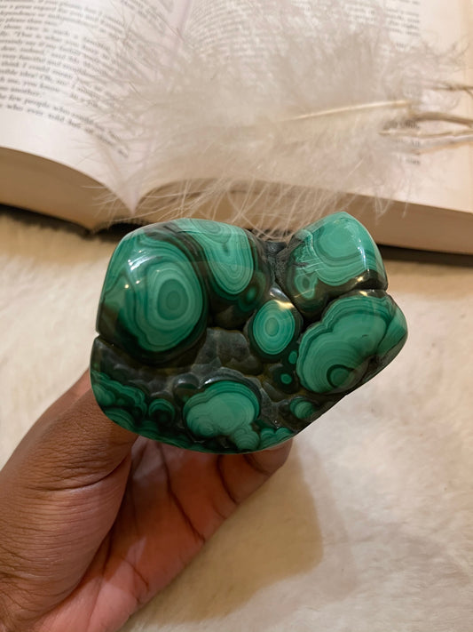 Polished Malachite freeform
