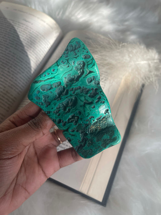Polished Malachite freeform
