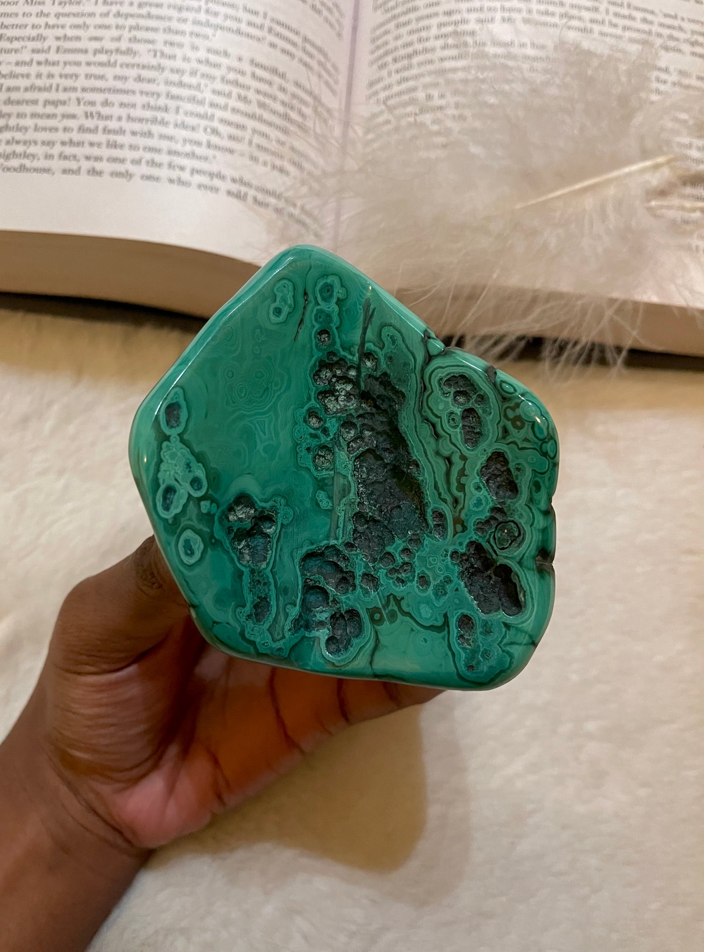 Polished Malachite freeform