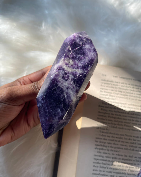 Lepidolite - double terminated point