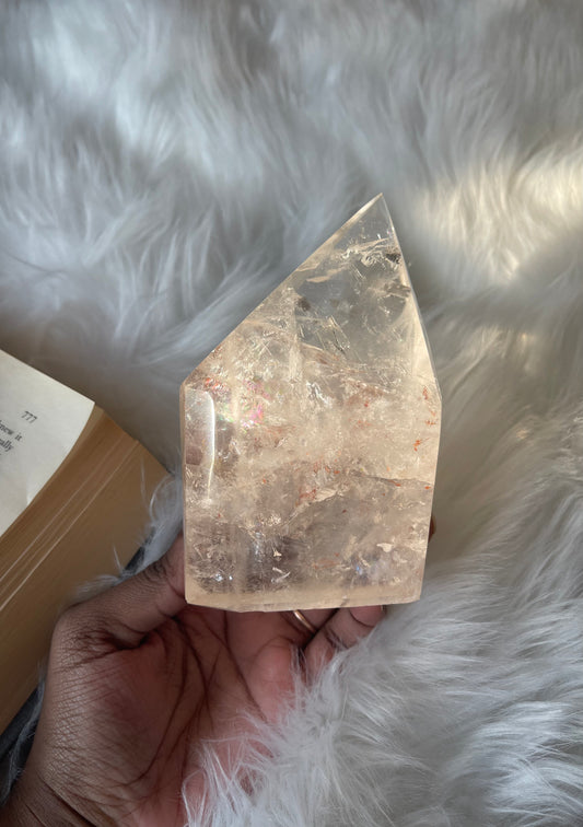 Hematoid veil Clear Quartz