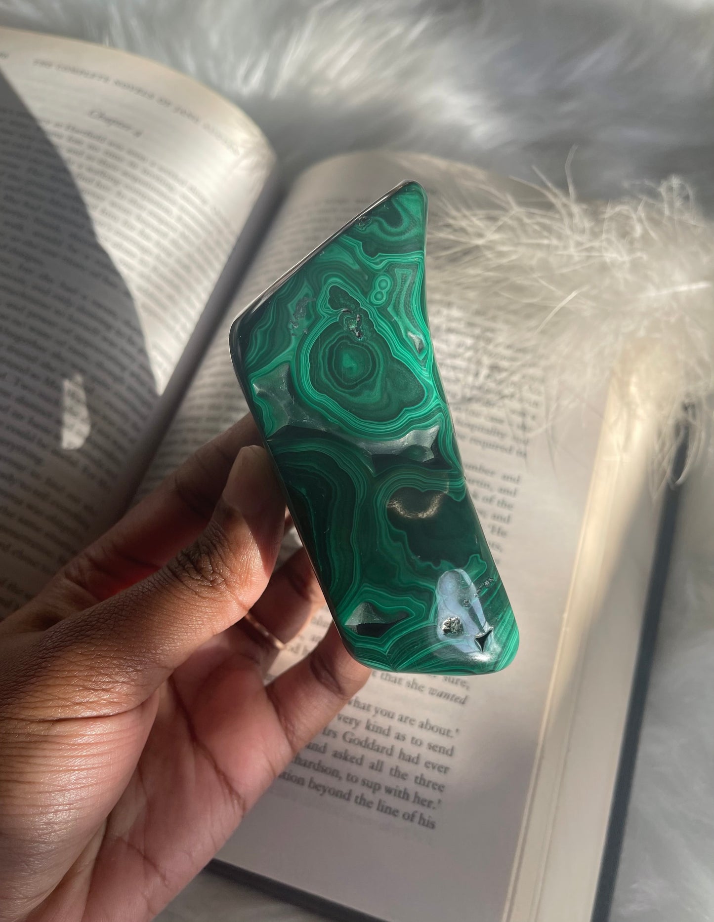 Polished Malachite freeform