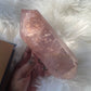 Lavender Rose Quartz double terminated point