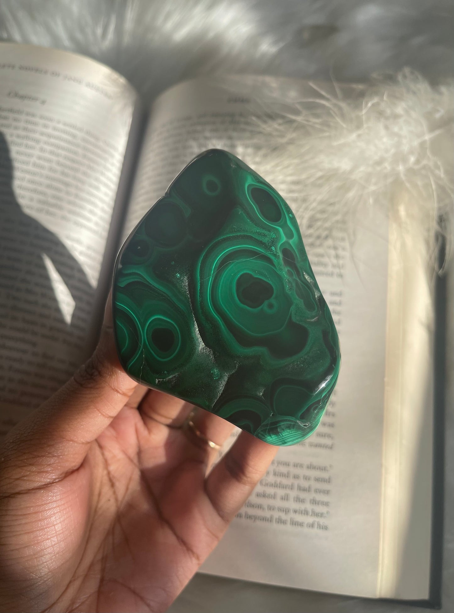 Polished Malachite freeform