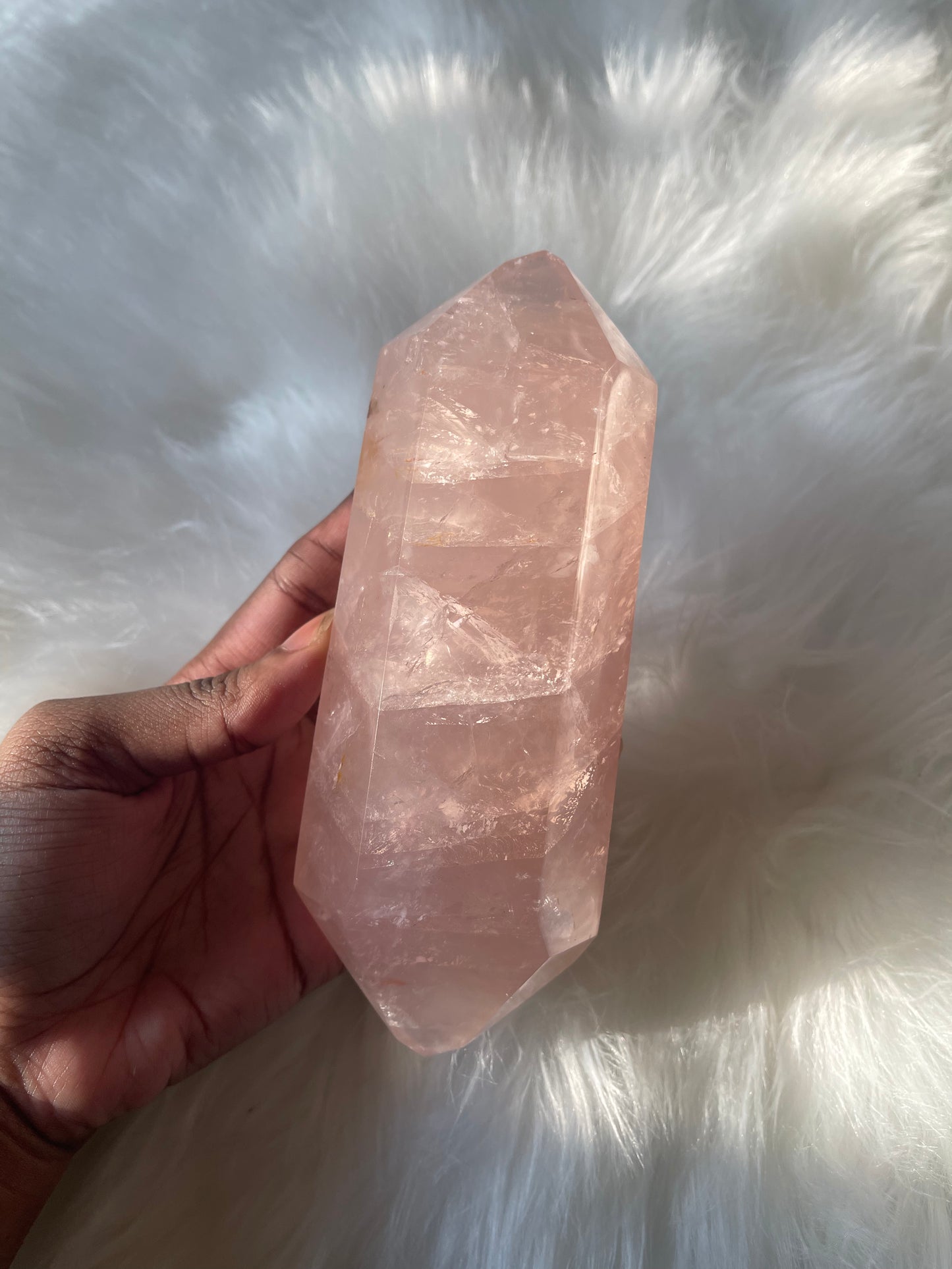 Rose Quartz double terminated point