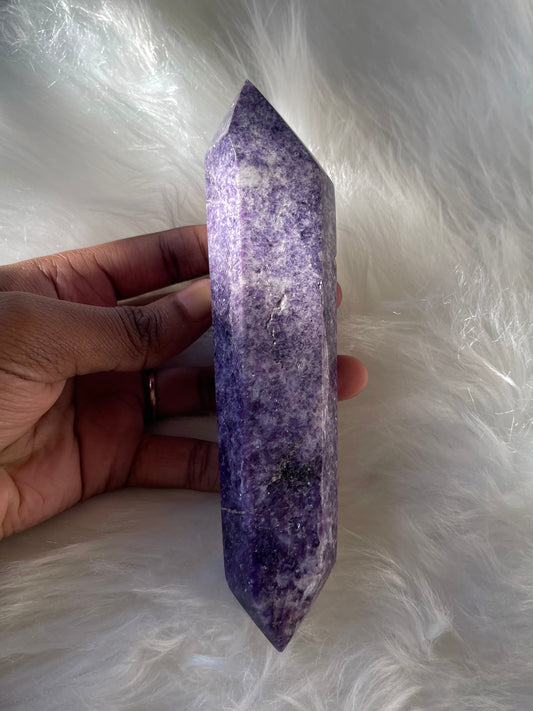 Lepidolite - double terminated point