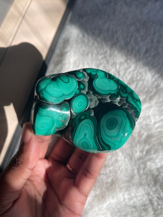 Polished Malachite freeform