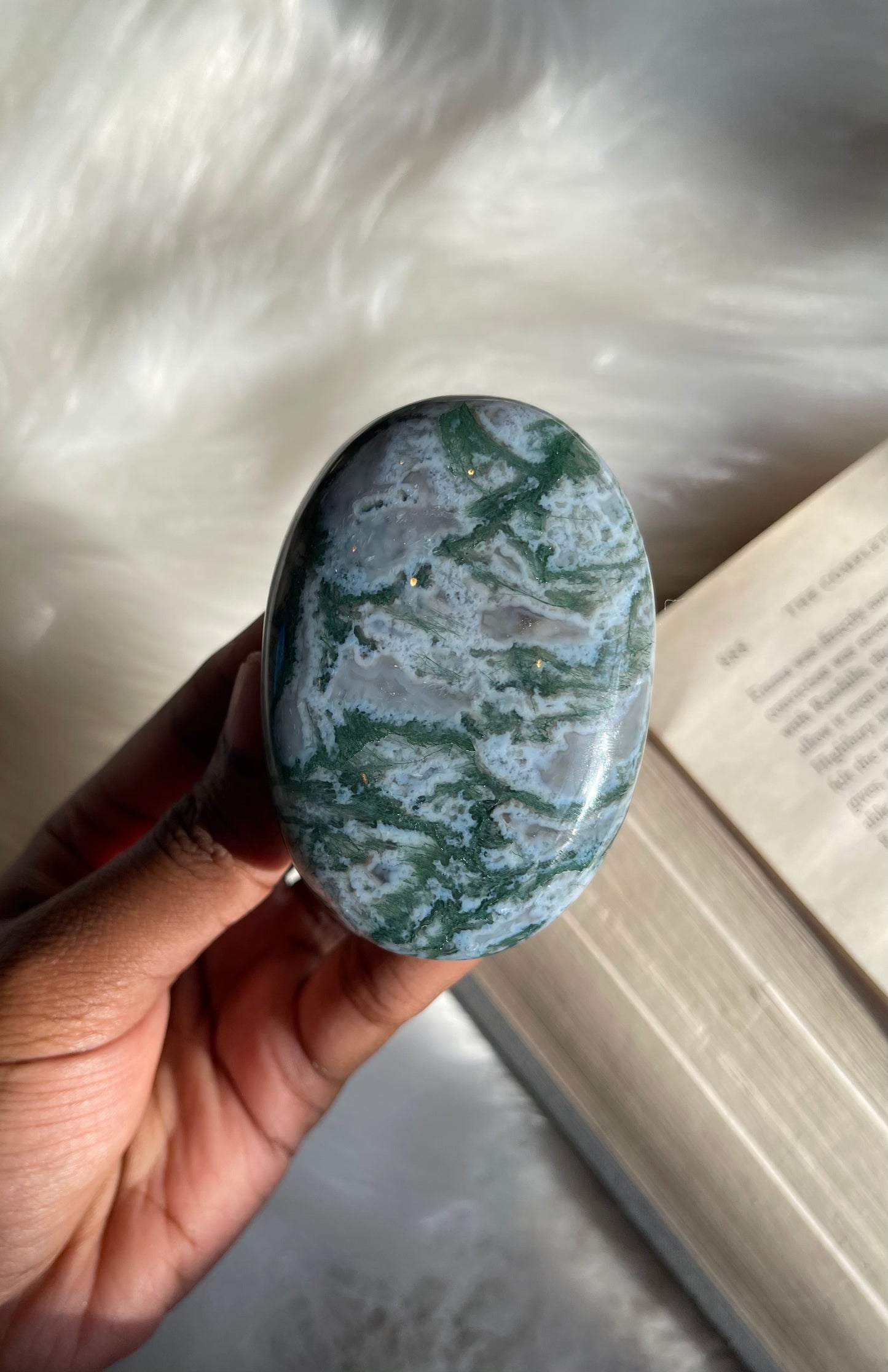 Moss Agate pebble