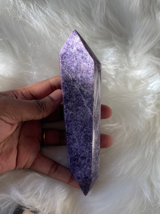 Lepidolite - double terminated point