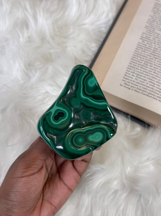 Polished Malachite freeform