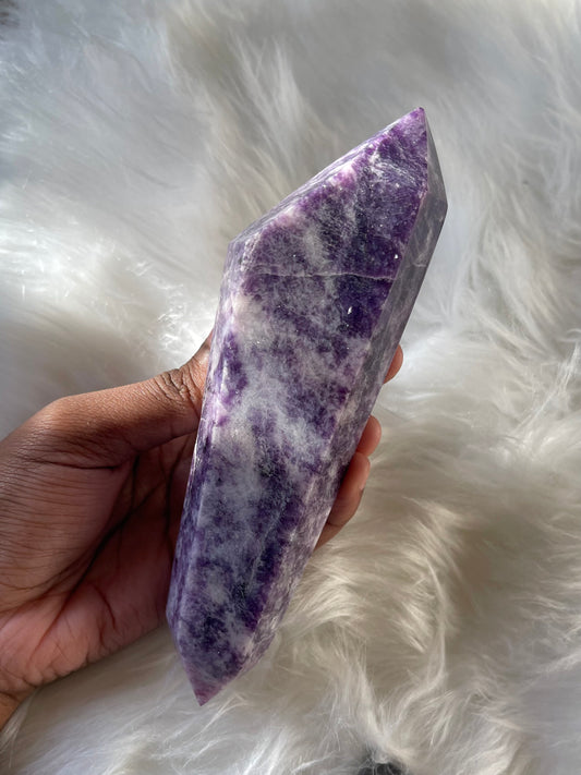 Lepidolite - double terminated point