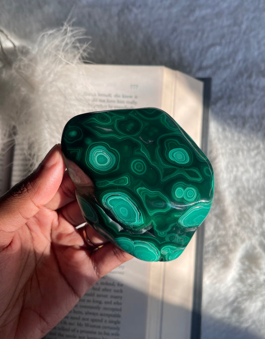 Polished Malachite freeform