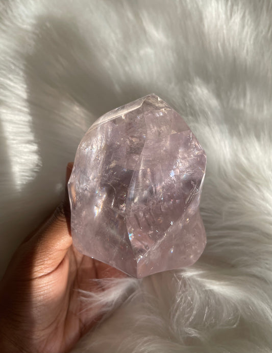 Lavender Iceland Spar flame