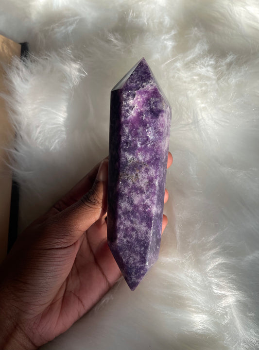 Lepidolite - double terminated point